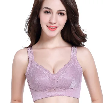 

75-95 B C D E F G Plus size cup minimizer wireless bra thin push up women underwear big small full cup bra adjustable brasserie