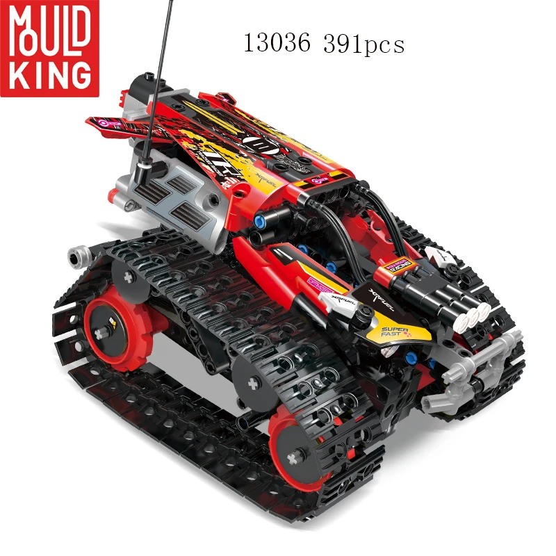 

Mould King Technic 13036 391pcs RC Tracked Racer Model Building Blocks Creator APP Remote Control Car Bricks Toys For Kids