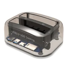 USB 3,0 на SATA двойной отсек внешний док-станция жесткого диска для 2,5/3,5 дюймовый HDD SSD жесткий диск Дубликатор Plug& Play