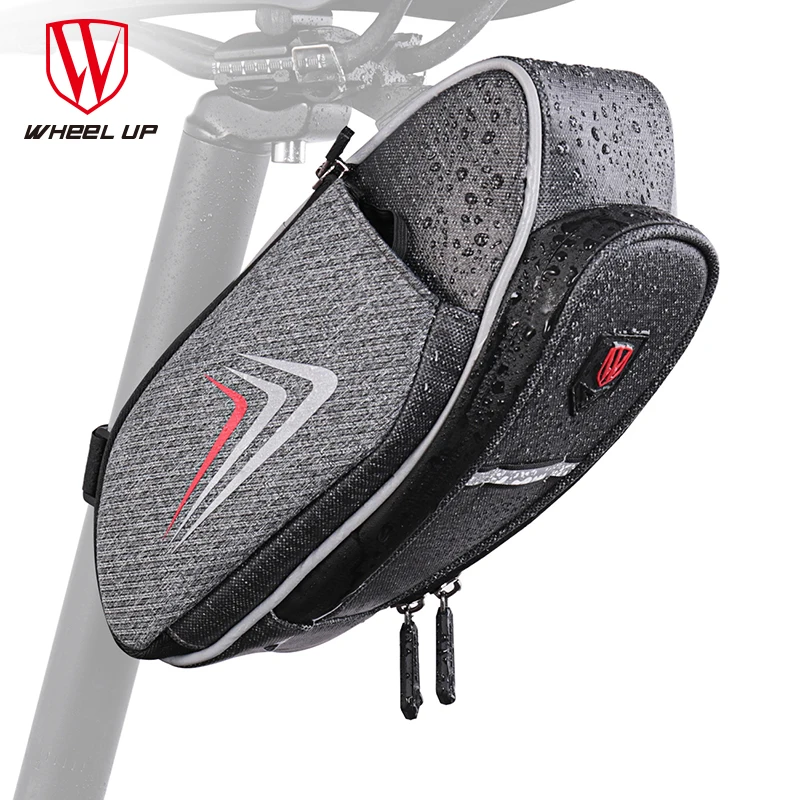 WHEEL UP Reflective Bike font b Saddle b font font b Bag b font With Water