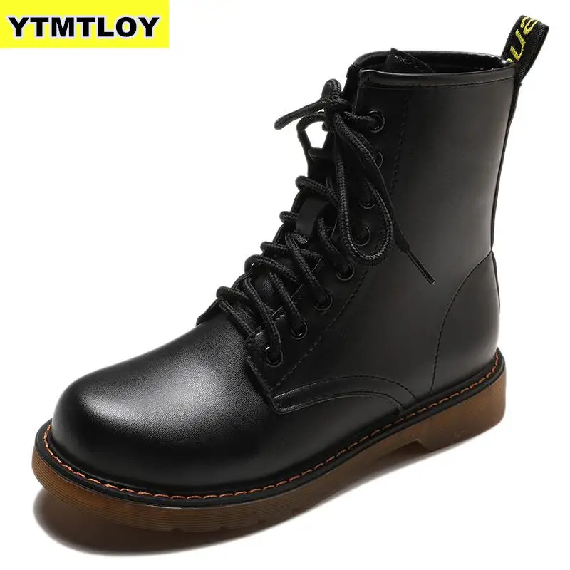 

HOT Winter Boots Women Platform Warm plush Motorcycle boots classic Fashion Booties women shoes Ankle Boots Botas Mujer Black