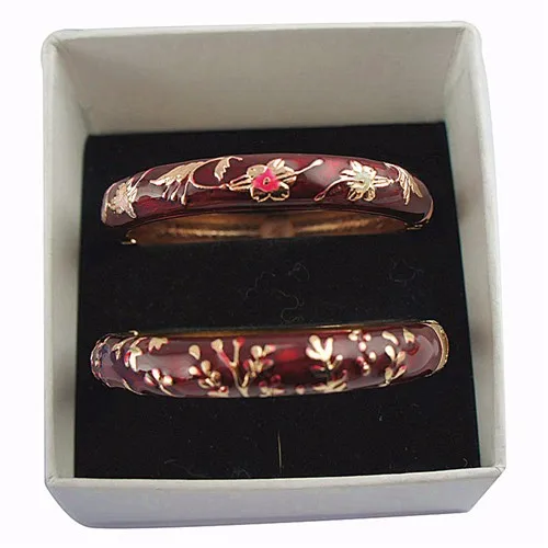 Estilo chinês conjuntos de braceletes florais para