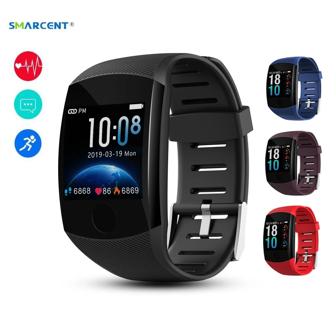 Najtaniej Nowy Q11 inteligentny zegarek z ekranem dotykowym IP67 wodoodporna bransoletka fitness OLED wiadomość opaska smartband do mierzenia pracy serca śledzenie aktywności sport Watch