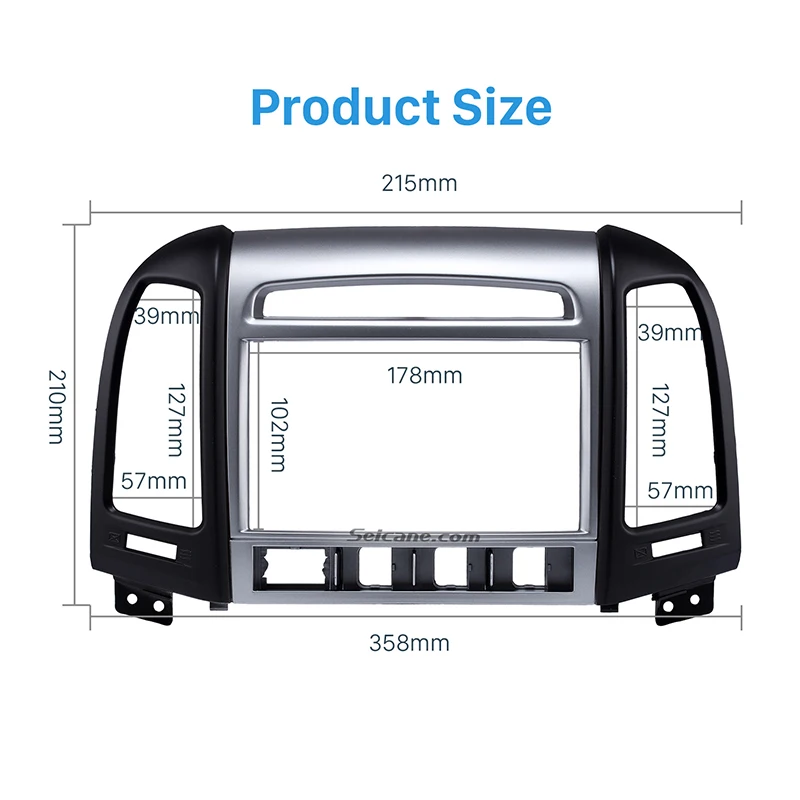 Seicane OEM Двойной Дин радио фасции для 2007-2012 HYUNDAI SANTAFE высокого класса установка Отделка приборной панели комплект рамка панель Адаптер
