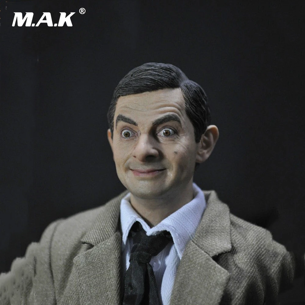 1/6 Male Head Sculpt Figure Mr Bean Lifelike Headplay for 12" Action