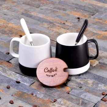 

Hot Coffee cup set simple mug with cover the home office ceramic cups Free shipping