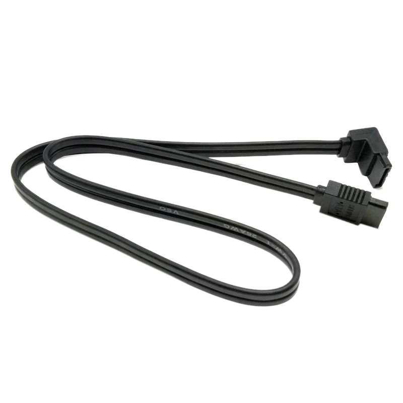 SATA 3 0 кабель III 6 ГБ/сек. правоугольный 90 градусов для жесткого диска HDD 50 см