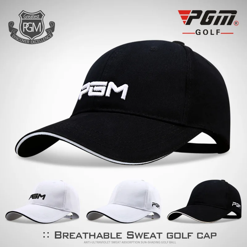 

PGM Golf Cap Golf Cap Sports Sunshade Cap White Black For Unisex