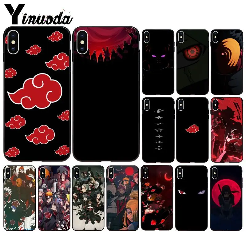 Yinuoda Naruto Akatsuki Custom Photo Soft Phone Case for Apple iPhone 8 7 6 6S Plus X XS MAX 5 5S SE XR Mobile Cases | Мобильные