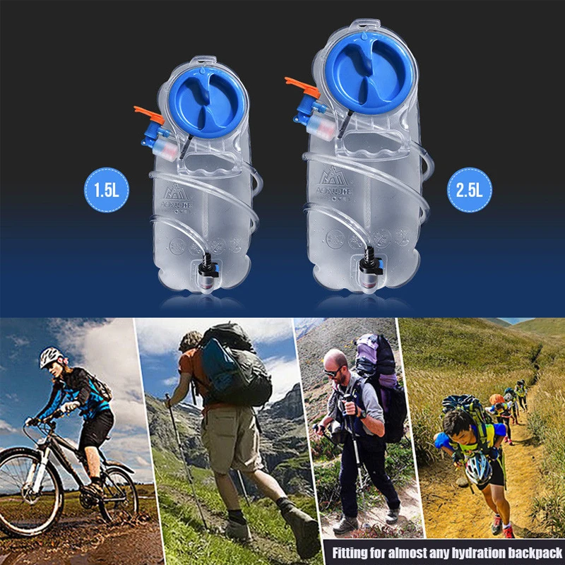 1.5L 2.5L Water Bladder Bag Hydration Pack Bag BPA free Insulated Tube