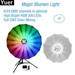 2 шт./лот Magic Blumen эффект высокие яркие огни RGB 3IN светодиодный DMX дискотечная лампа ди-Джея светодиодный стирка эффект вечерние Цвет музыка