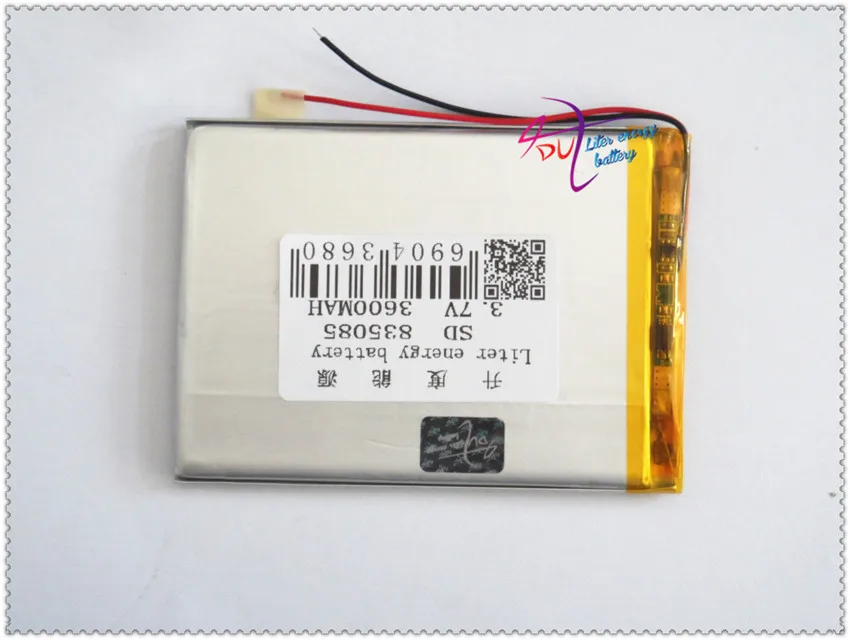 High Capacity 3.7v Lithium Battery 3600mah 835085 Mobile Power Battery