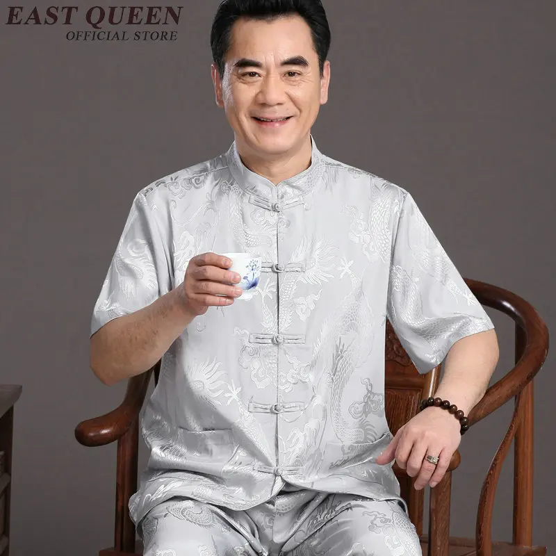 Шанхай Тан костюм мандарин воротник костюм для мужчин AA3920