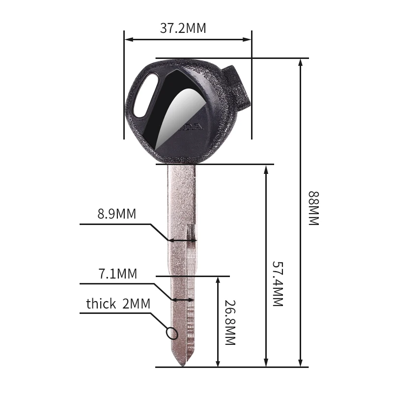 Совершенно мотоциклетный запасной ключ Uncut для HONDA скутер Магнит мотоцикл противоугонные блокировочные ключи DIO Z4 125 SCR100 WH110