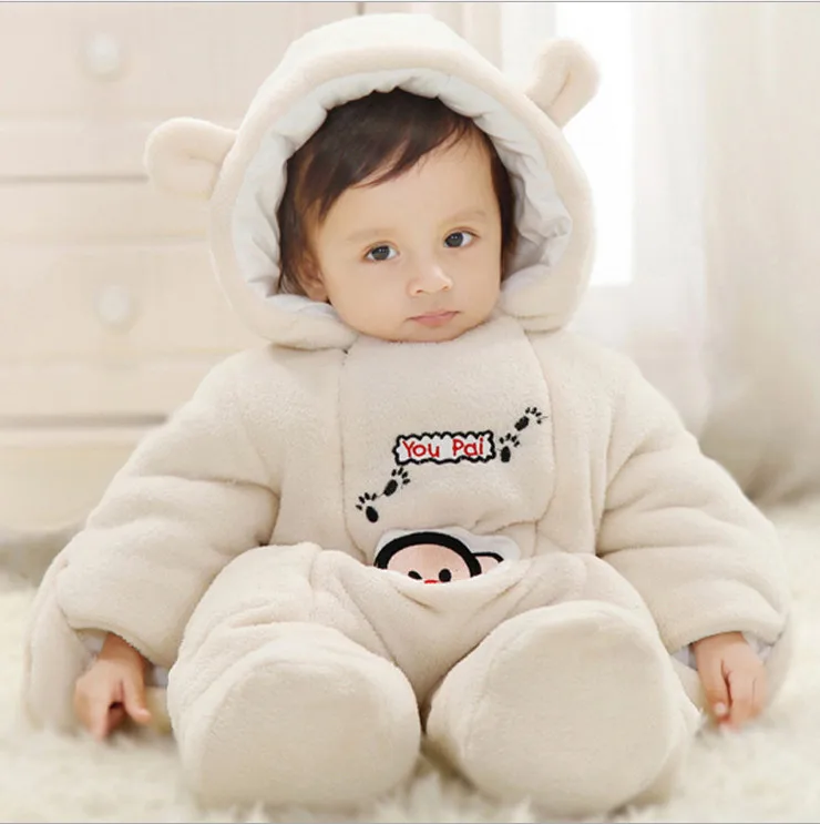 2015 baby boy clothes rompers winter boy infant snow wear baby jacket