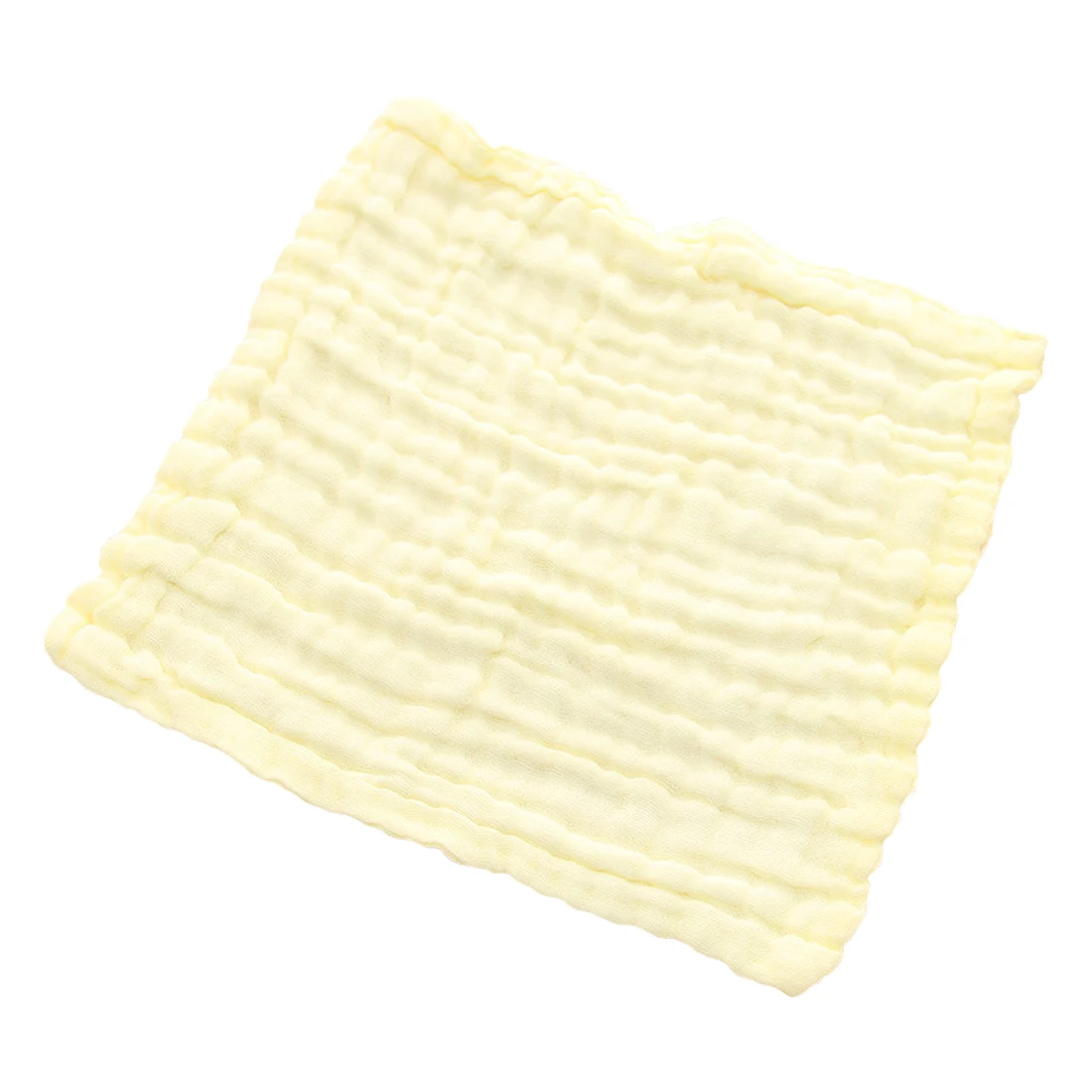 Квадратное детское полотенце подходит для чувствительной кожи, Хлопковое полотенце, хлопковое плотное мягкое впитывающее полотенце для новорожденных, быстросохнущее полотенце для ванной - Цвет: Yellow