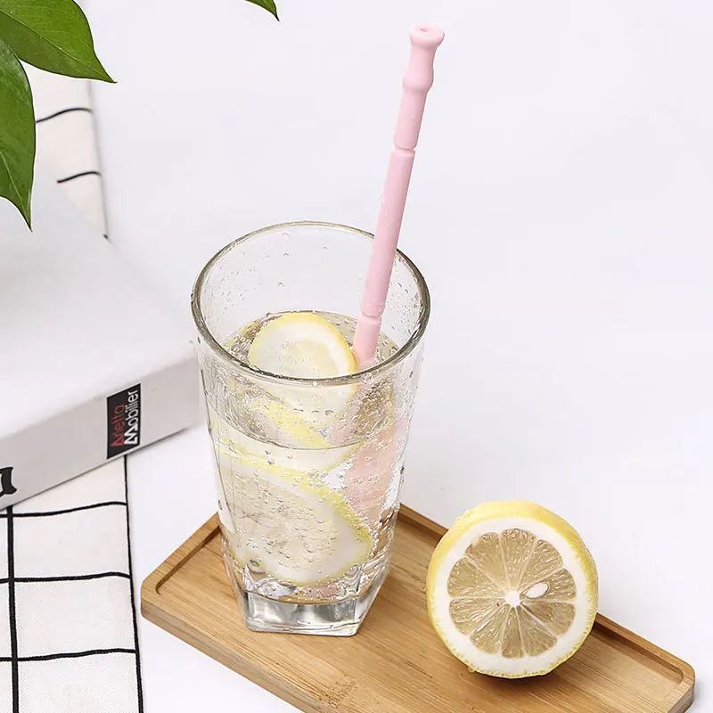 Экологически не-к гнущаяся соломинка для напитков с чехлом и щетка для чистки дома путешествия кухня столовая комната офис