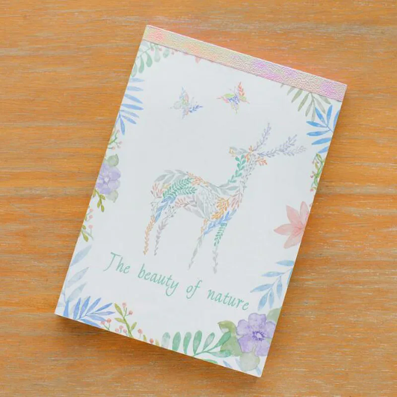 Kawaii Elk Flamingo портативный блокнот с разноцветными рисунками животных переносная