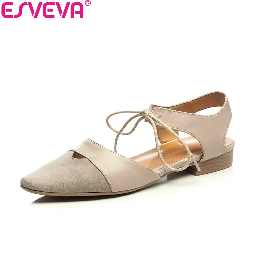 De Taille 2018 Vache Chaussures Carré En marron Se Dames Bout À Lacets Femmes 43 noir Pointu Cuir Casual Talons Suede Pu Esveva Mixte Luo 34 Kid Bas Couleur Pompes AZBZ8q