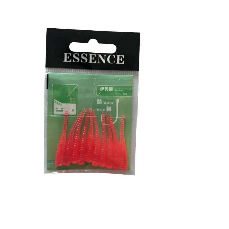 10 pz/set esca da nuoto esca morbida coda di larva a due code