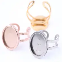 Onwear 10 шт. 13x18 мм Овальные Камея Кабошон кольцо База Установка нержавеющая сталь пустые кольца ободок лотки diy ювелирных изделий