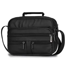 Топ из натуральной яловой кожи сумка маленькая Курьерские сумки Для мужчин Crossbody Travel Bag Сумки Новая мода Для мужчин сумка закрывается