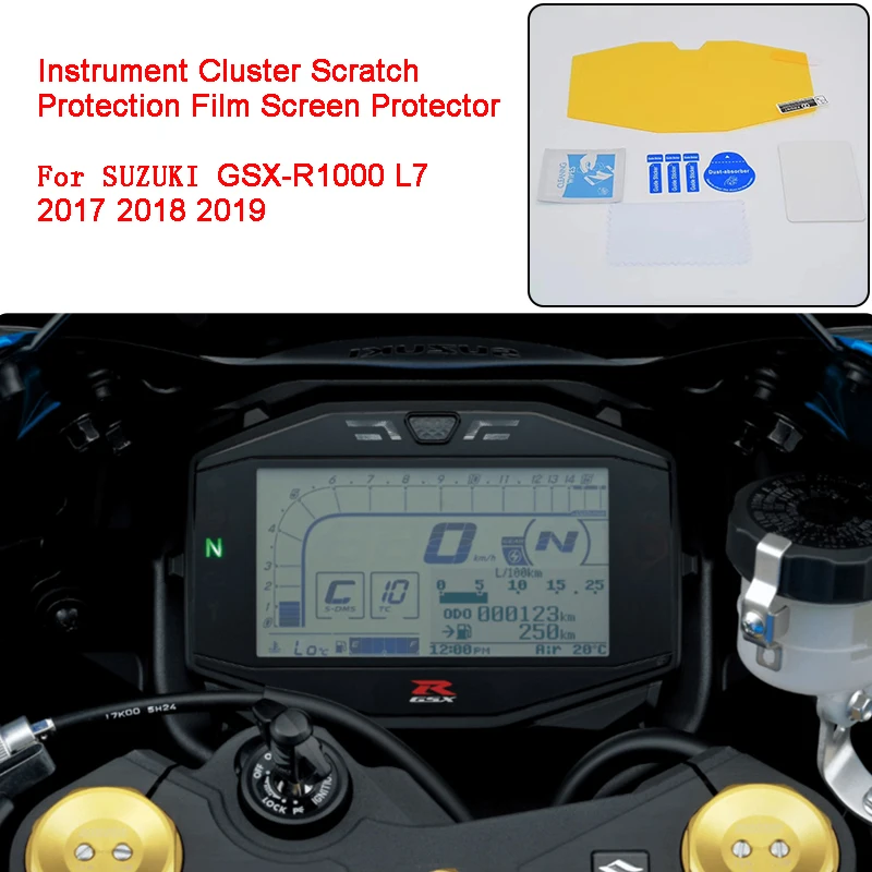  For Suzuki GSX-R1000 2017 2018 2019 GSXR1000 L7 Motorcycle Instrument Cluster Scratch Protection Film Screen Protector New (1)