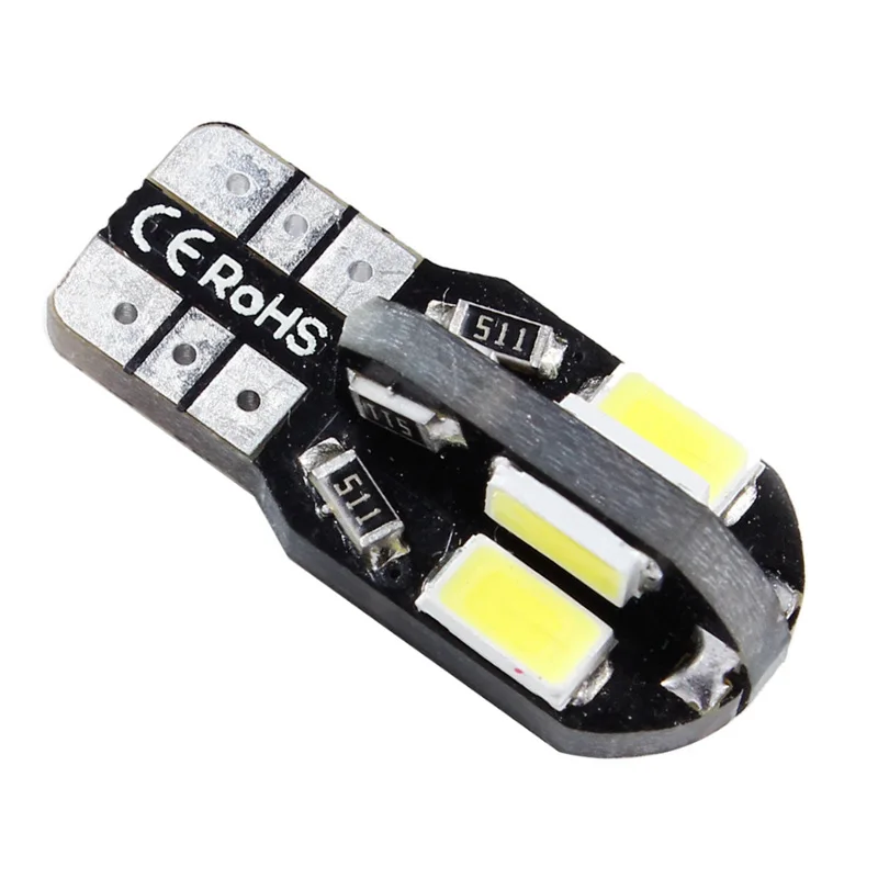 Светодиодный T10 5630 8 SMD белый/кристально синий/красный/зеленый/розовый 5730 W5W 12 в