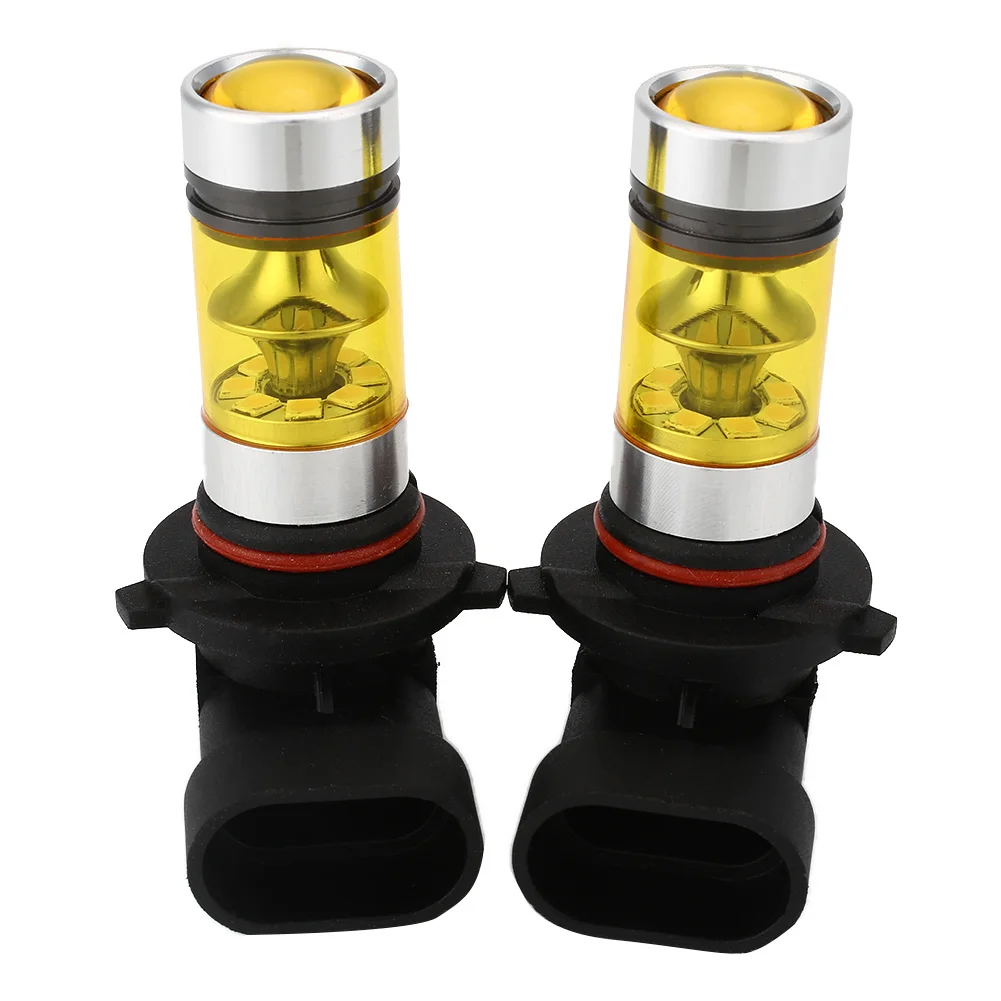 

2Pcs Auto Vehicle 9006 HB4 LED 4300K Yellow Fog Driving DRL Light Lamp