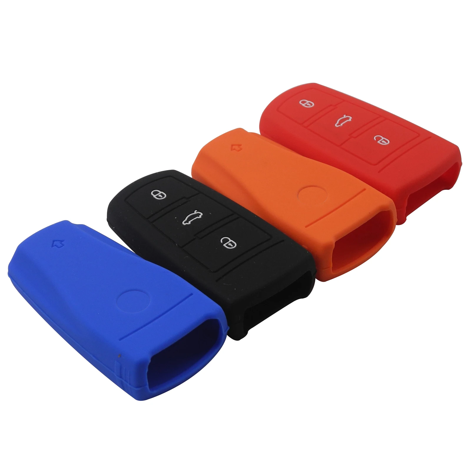

jingyuqin 3 Button Silicone Car Remote Key Fob Shell Cover Case For VOLKSWAGEN CC VW Passat B6 3C B7 Skin Holder Protector