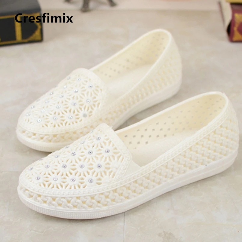 Женские милые удобные дышащие туфли Zapatos Planos De Mujer модные с кристаллами стильные