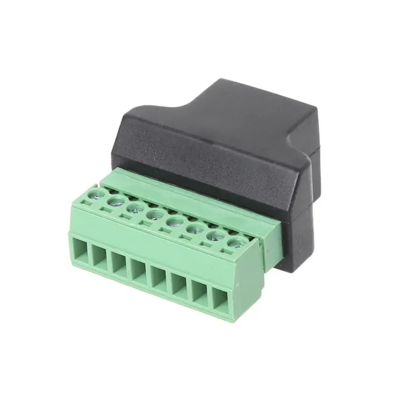Адаптер удлинитель кабеля Ethernet с разъемом RJ45 мама на винтовой клемму 8