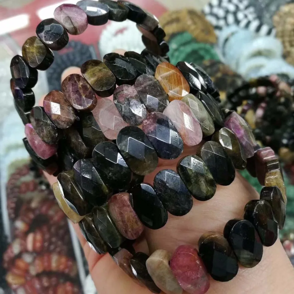 

Natural tourmaline stone beads bracelet natural energy stone bracelet DIY jewelry for woman for man free shipping wholesale