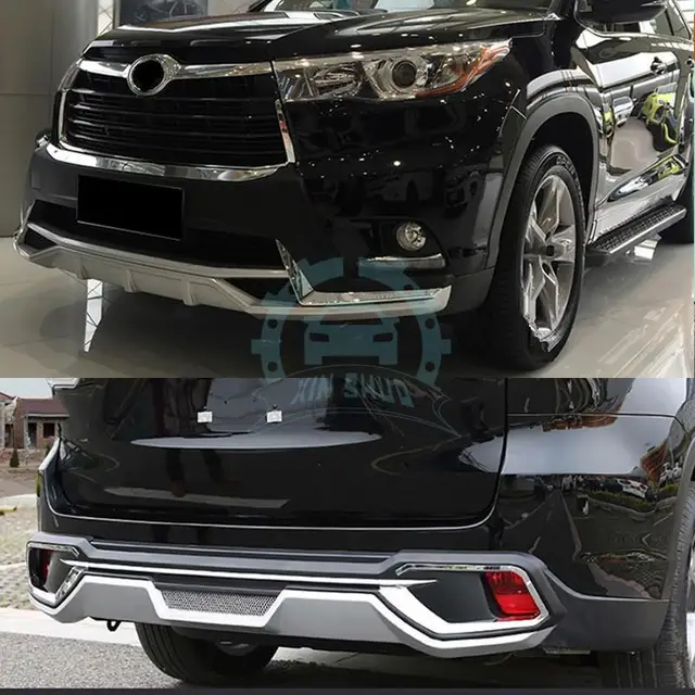 ABS Car Part Front+Rear Bumper Protector Fit For Toyota Highlander 2015