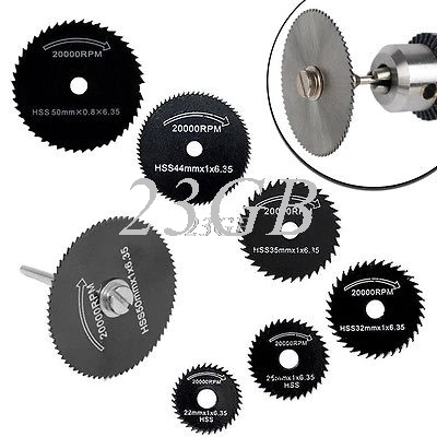 Пилы HSS резка колесо диск + 1 оправка для металла Dremel роторный инструмент 6 шт./компл. A14_17