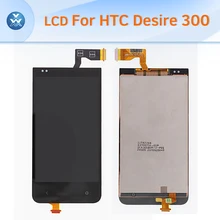 Original LCD display assembly for HTC Desire 300 LCD screen touch digitizer complete replacement pantalla black 4 inch