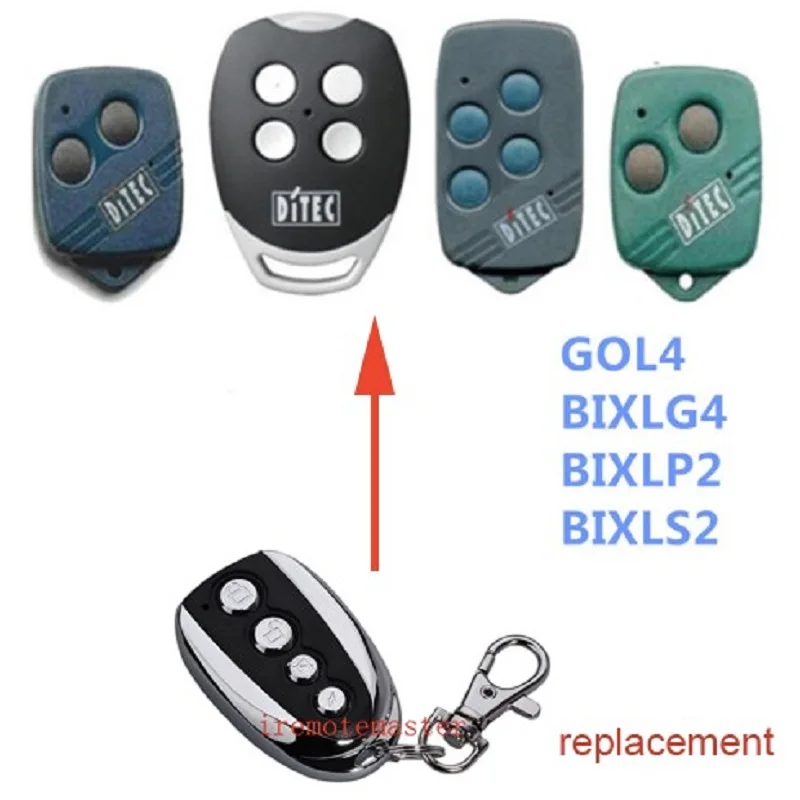 

DITEC GOL4,BIXLP2,BIXLS2,BIXLG4 Rolling code 433mhz replacement garage door remote control free shipping