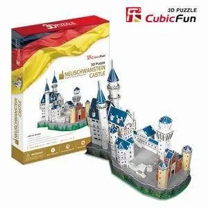 

Candice guo! 3D puzzle toy CubicFun architecture 3D paper model jigsaw game MC062H Neuschwanstein castle