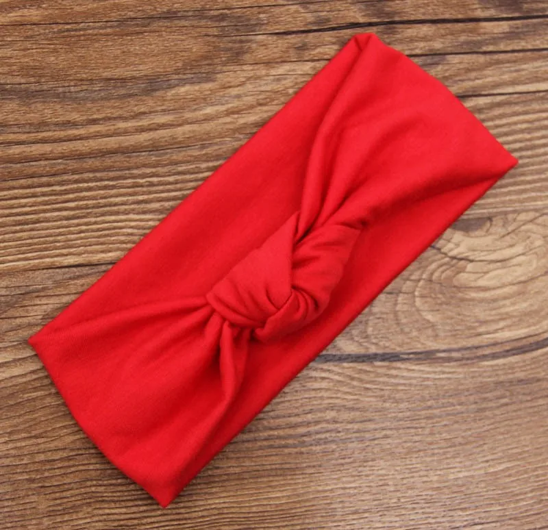 Европейский оголовье тюрбан Гидроманта Джерси узлом хлопок галстук мягкий эластичный Девушка повязка на голову 300 шт./лот