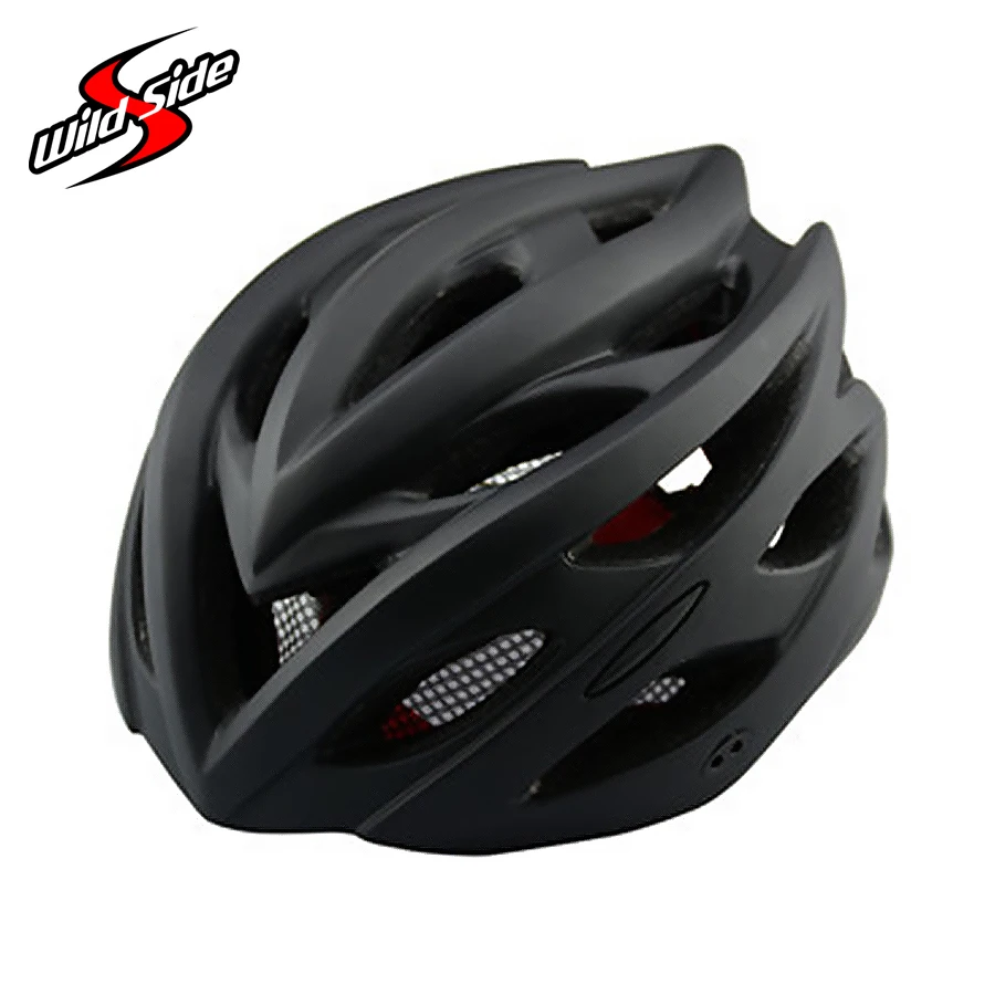 

Bicycle Helmets Matte Black With LED light Men Women Bike Helmet Back Light Mountain Road Bike Integrally Molded Cycling Helmets