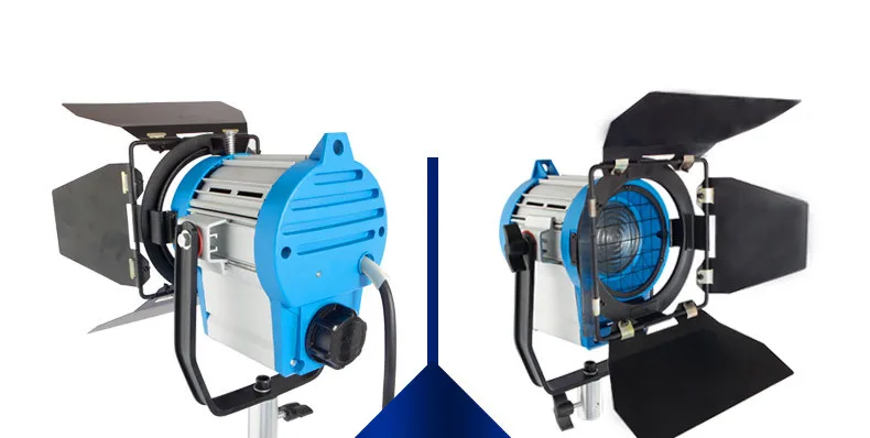 Fresnel Tungsten 1000W light+Bulb+Barndoor for photographic equipment Studio Video Light For Camera