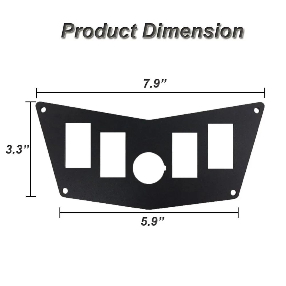 12 V/24 V Алюминий тире Панель для Polaris RZR XP 900 800 S570 с 5 переключатель Слоты кулисный переключатель Панель