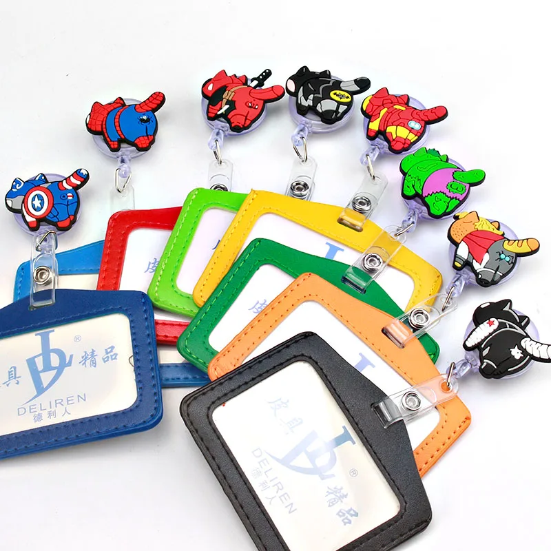 

New Cat Hero Design ID badge Reel with Horizontal Card for Nurse Student Child Gift K203