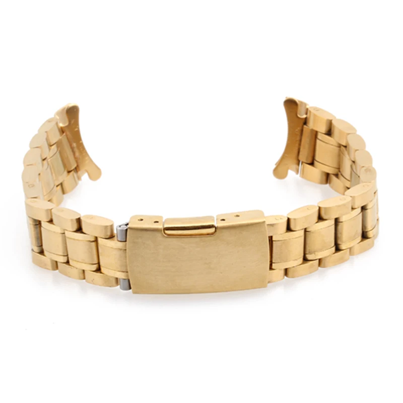 

A064 20mm Golden Wristwatch Part Stainless Steel Metal Bracelet Watch Strap Men's watch Band Accessories Watchbands Reloj Mujer