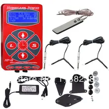 New Red Hurricane Tattoo Power Supply Professional Digital LCD Tattoo Power Supply&2 Clip Cord & Foot Pedal Free Shipping