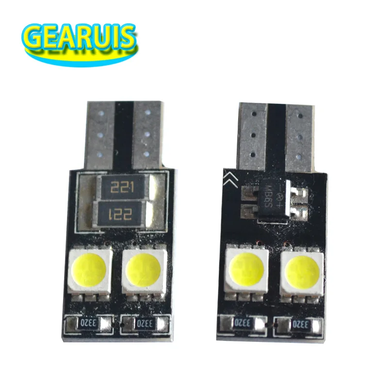 

10pcs T10 Canbus Non polar 4 SMD 5050 LED 4SMD 194 W5W Wedge Light Car styling NO ERROR Indicator Light Parking Lamps White 12V
