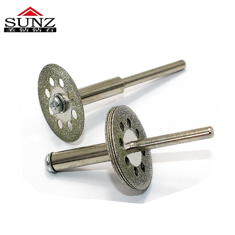 

5pc 22mm Rotary Tool Accessory Fits Electric drill Craftsman Diamond Cut Off Wheel Disc + 3mm Rod 2pc