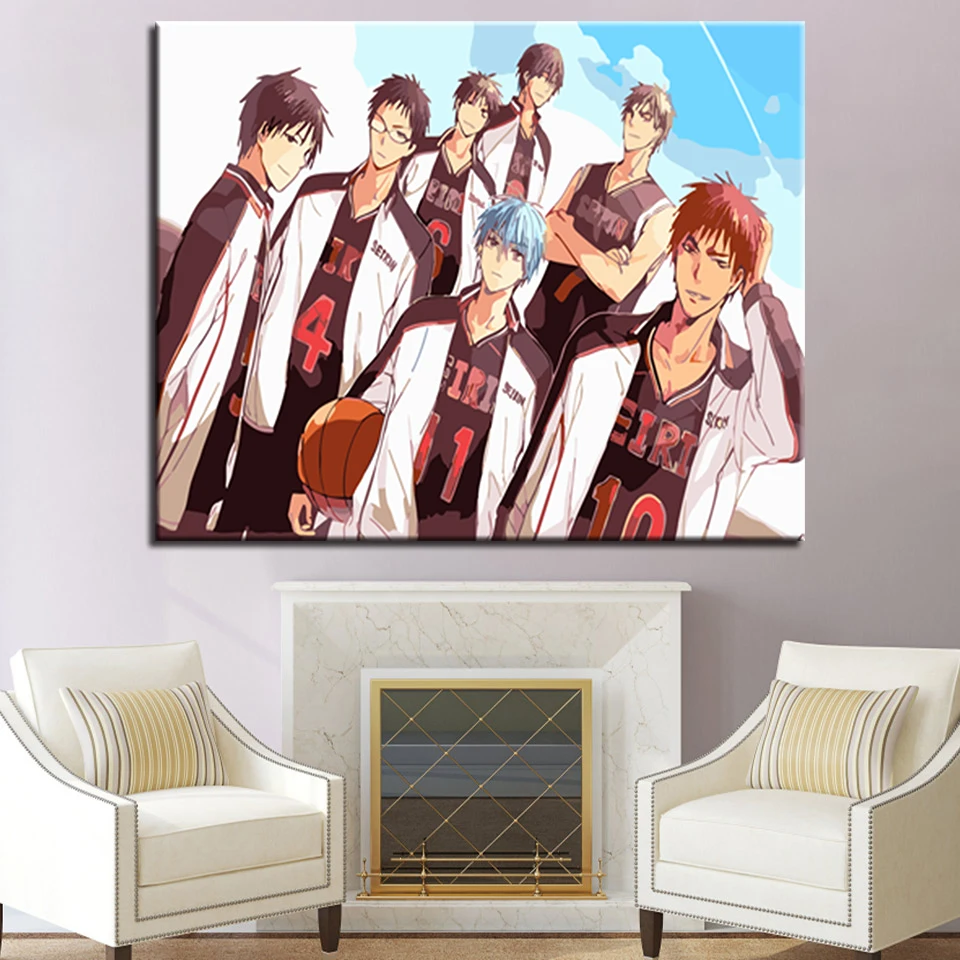 

Framed DIY Anime Basketball Youth Oil Painting By Numbers Home Decor For Living Room Hand Paint Pictures Unique Wall Art Gifts