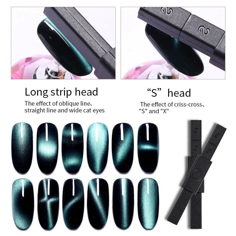 

1Pc Cat Eye Magnet Slice Multi-functional Magnet for Cat Eye UV Gel Polish Nail Art Manicure Tools 12 Cat Eye Effects Magic