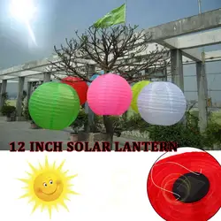 Китайский Фонари DIY 1,2 v 600ma Подвесная лампа с питанием от солнечной энернии Рождественский свет энергосберегающих 12 дюймов бытовой для
